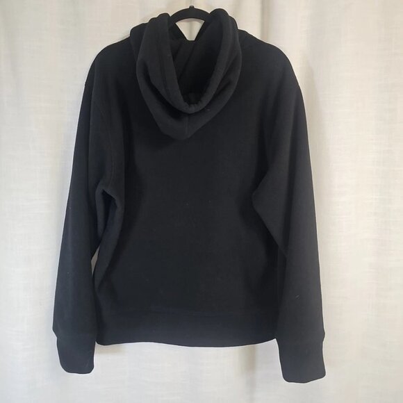 Old Navy Unisex Black Pullover Polyester Hoodie With Kangaroo Pocket-Size: Small - Picture 2 of 5